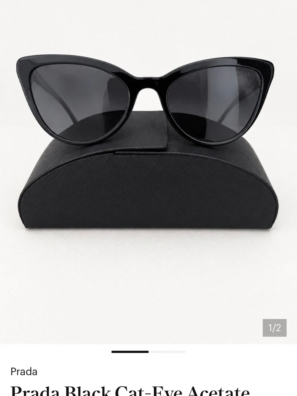 Prada Black Cat-Eye Sunglasses